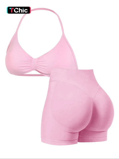 Elevate Your Workout with Our Stylish Women's High-Waist Yoga Set - Perfect for Running and Gym Sessions!