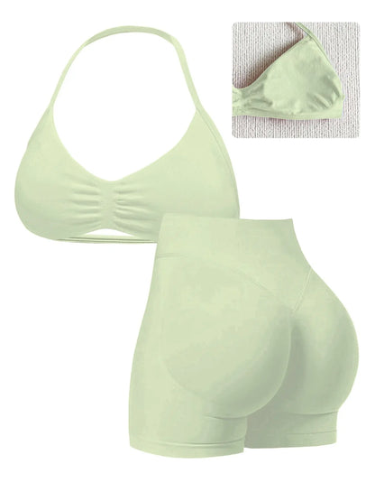 Elevate Your Workout with Our Stylish Women's High-Waist Yoga Set - Perfect for Running and Gym Sessions!