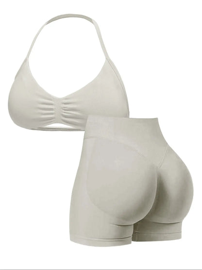 Elevate Your Workout with Our Stylish Women's High-Waist Yoga Set - Perfect for Running and Gym Sessions!