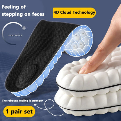 Latex Sport Insoles Soft High Elasticity Shoe Pads Orthotic Breathable Deodorant Shock Absorption Cushion Arch Support Insole